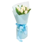 15 тюльпанов белого цвета