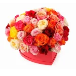 Цветы в коробке Бархатистая нежность